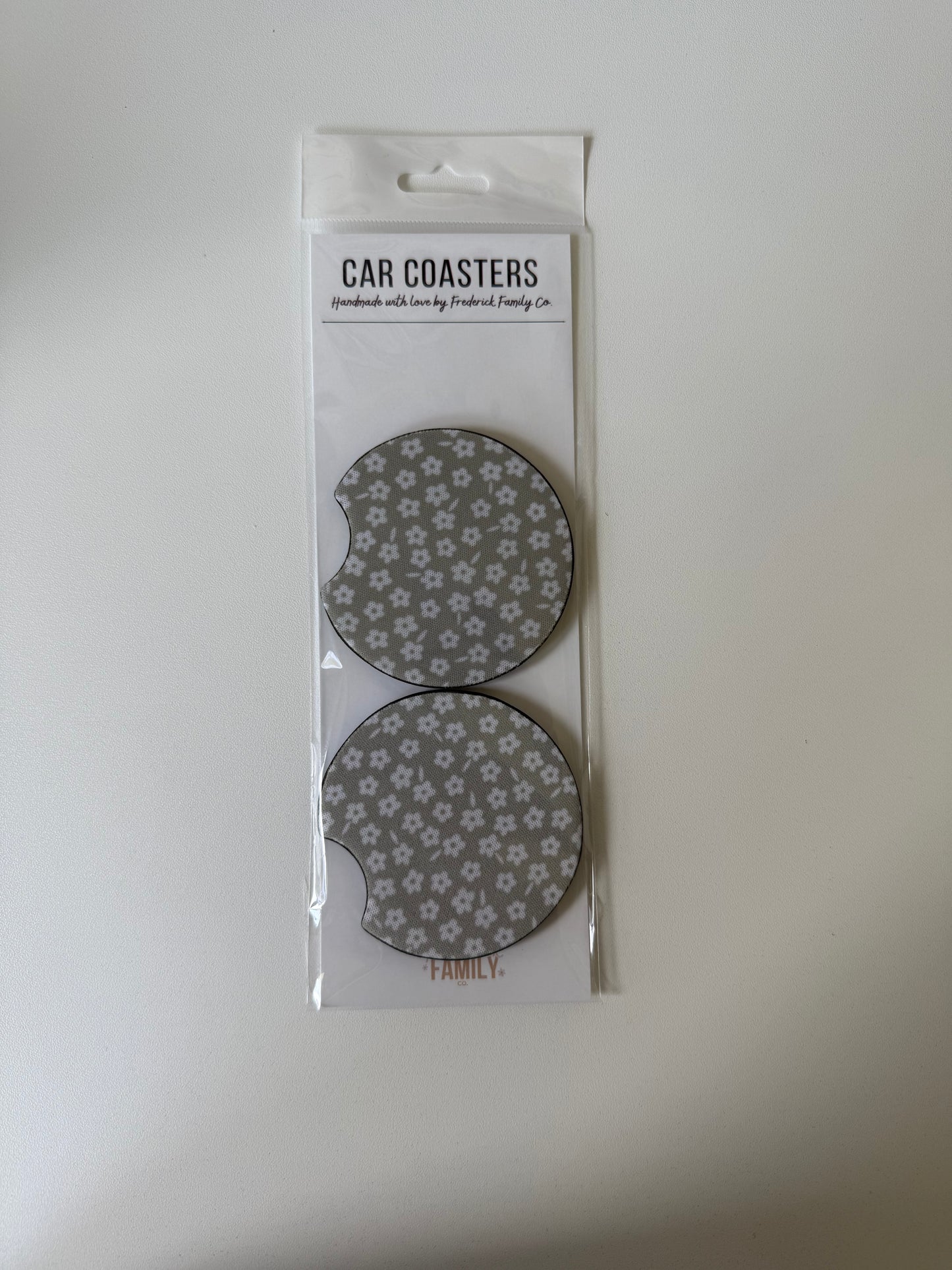 Car Coasters, Set of 2 Car Floral, Boho Trendy Coasters