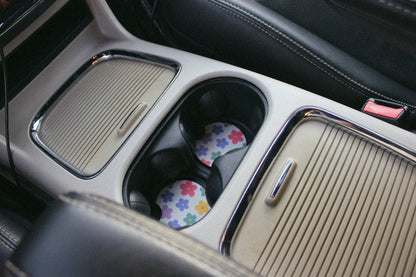 Car Coasters, Set of 2 Car Floral, Boho Trendy Coasters